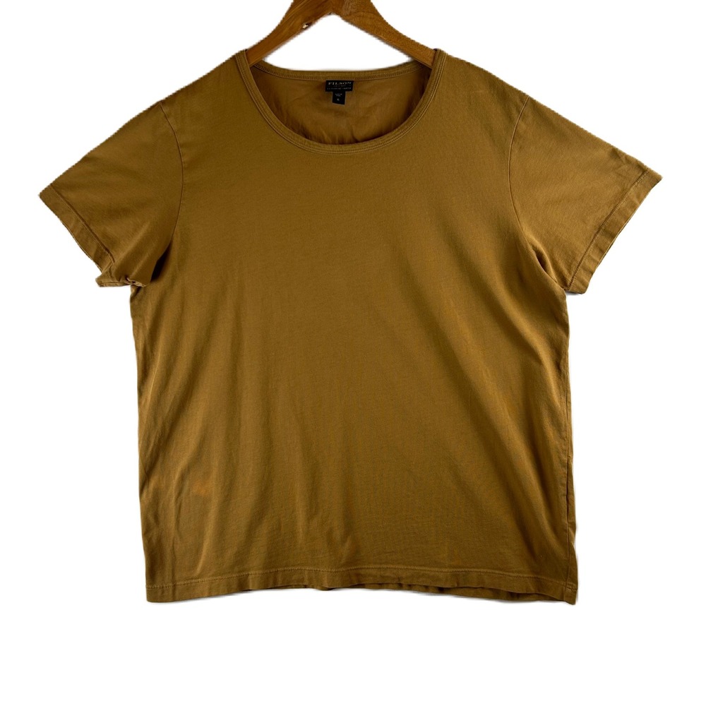Filson Caramel Brown Cotton Short Sleeve Crew Neck T-Shirt FCOP006804 XL